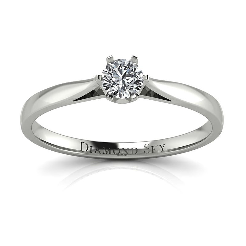 Diamentowy urok - Klasyczny pierścionek Diamond Sky, platyna, brylant