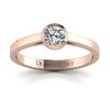 Współczesny minimalizm - Pierścionek zaręczynowy Diamond Sky, różowe złoto, brylant