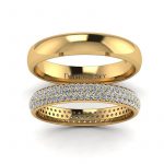 Piękno prostoty - Obrączki ślubne Diamond Sky, żółte złoto, diamenty